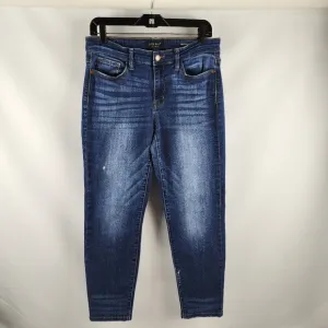 Judy Blue Women Mid Rise Relaxed Distressed Blue Jeans 11/30 JB82102DK (30x26)