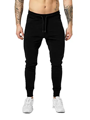 JUGULAR Men's Cotton Zip Style Regular Fit Trackpants& Jogger's (Medium, Black)