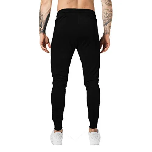 JUGULAR Men's Cotton Zip Style Regular Fit Trackpants& Jogger's (Medium, Black)
