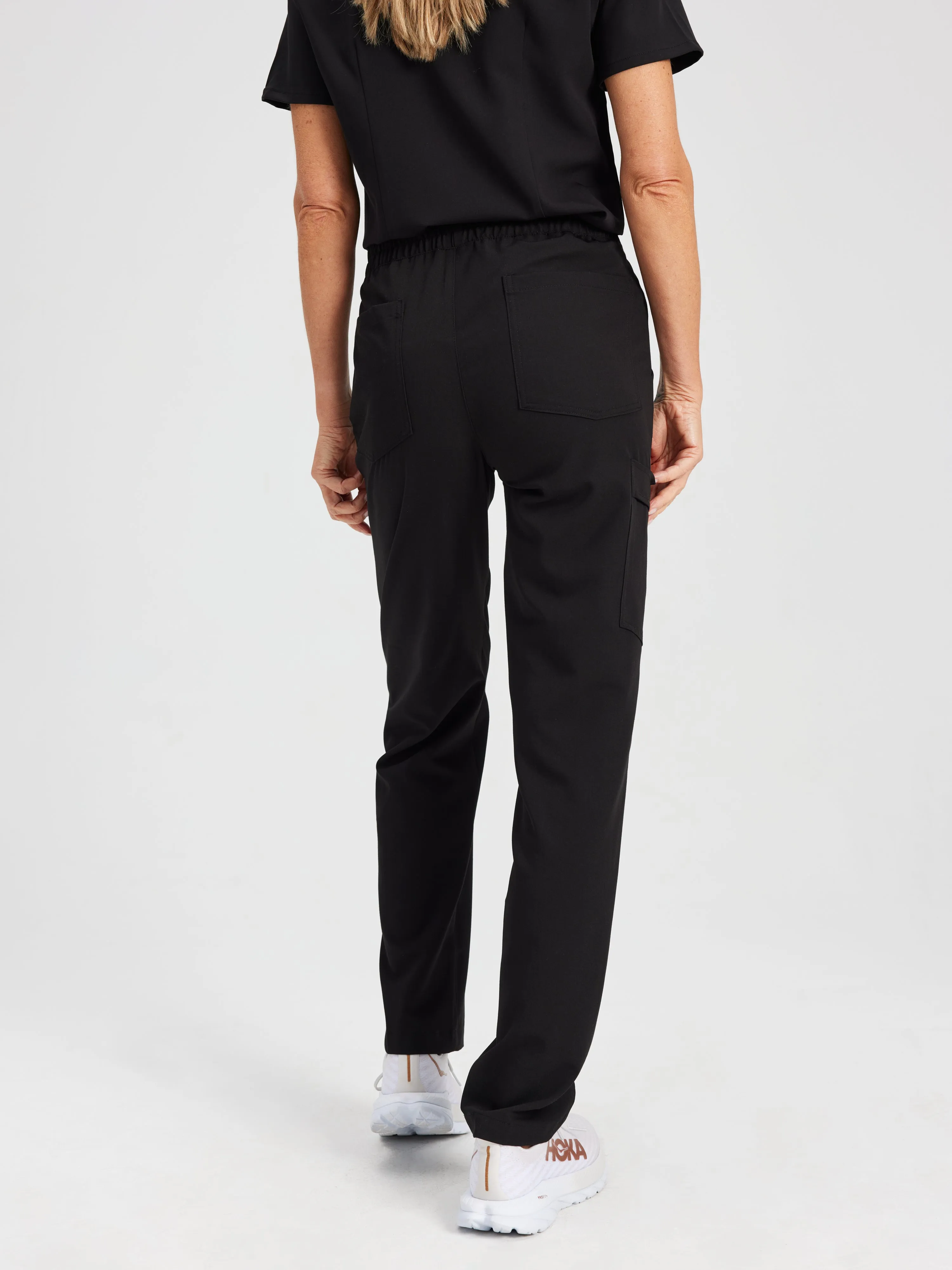 JULIETA RE-GARDE™ - NOIR - Straight Cut Scrub Pants - SILVADUR™||JULIETA RE-GARDE™ - NOIR - Pantalon Coupe Droite - SILVADUR™