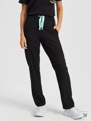 JULIETA RE-GARDE™ - NOIR - Straight Cut Scrub Pants - SILVADUR™||JULIETA RE-GARDE™ - NOIR - Pantalon Coupe Droite - SILVADUR™