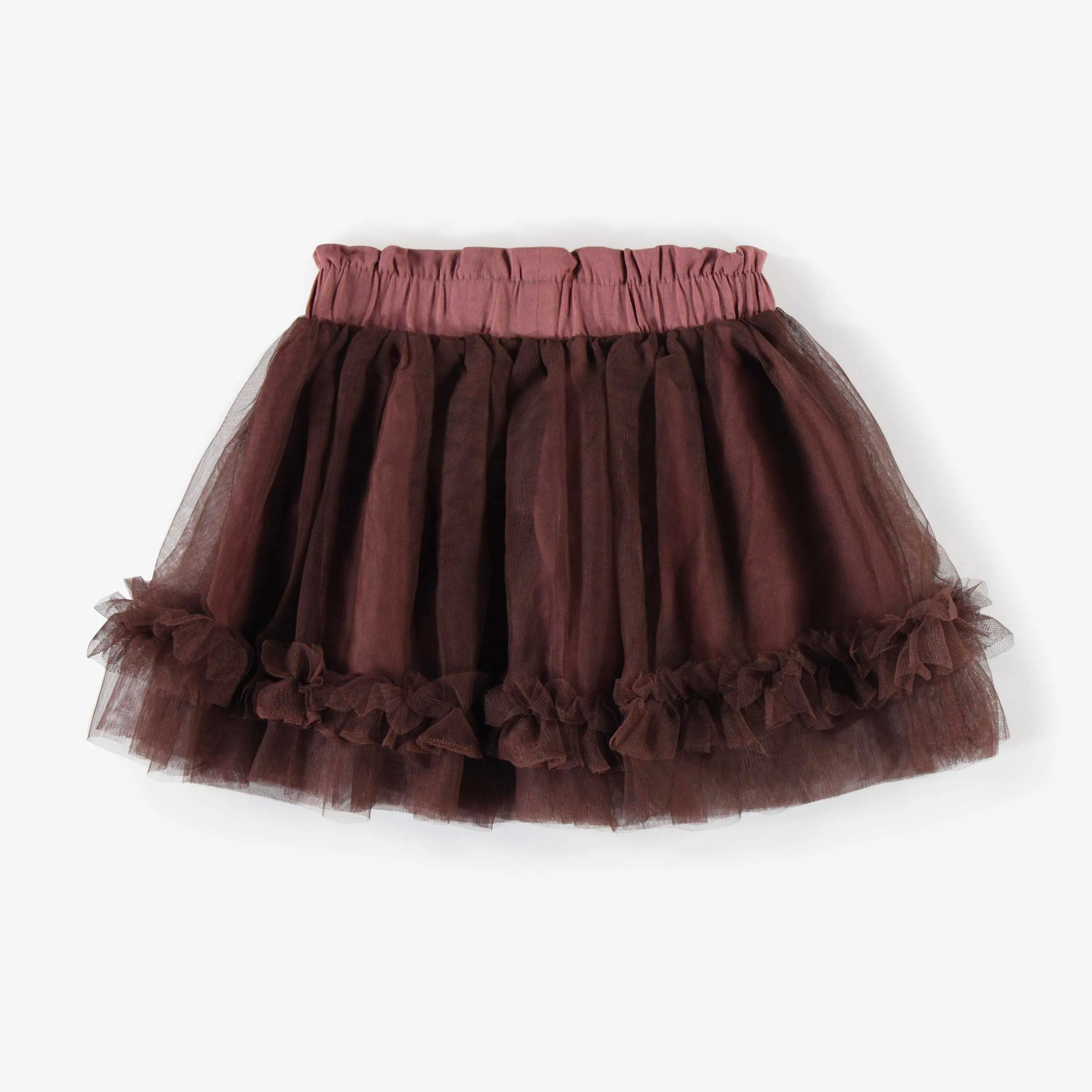 Jupe brune en tulle, enfant || Brown tulle skirt, child