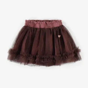 Jupe brune en tulle, enfant || Brown tulle skirt, child