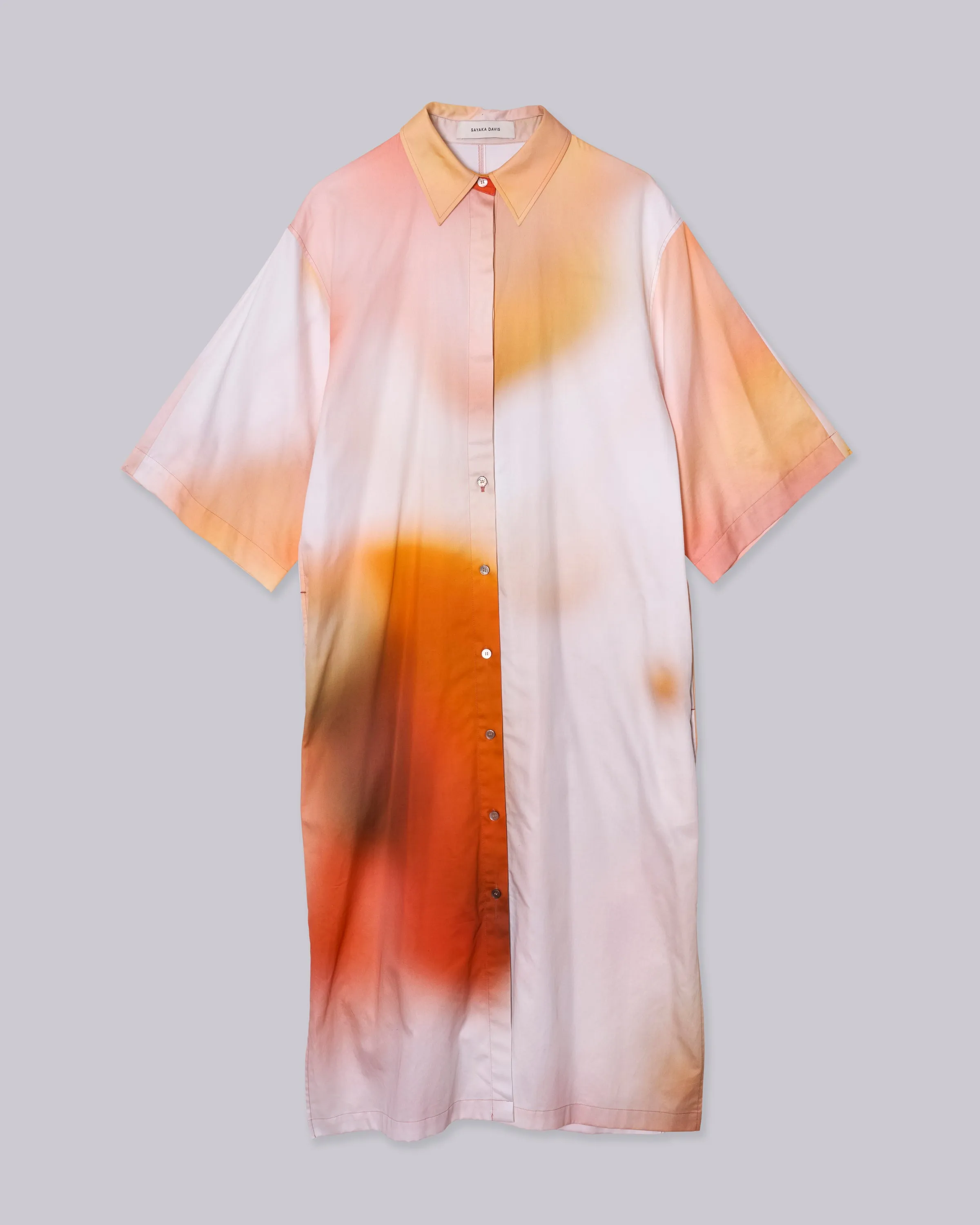 KAFTAN SHIRT DRESS IN PRINT