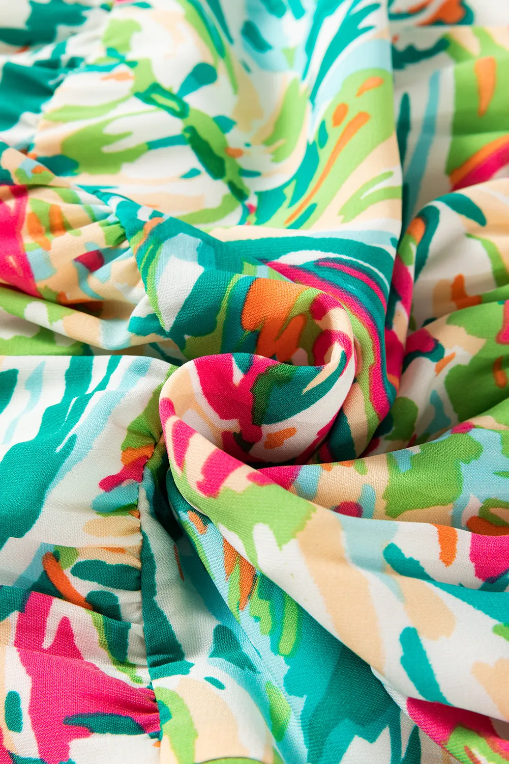 KaleaBoutique Abstract Printed High Waist Tiered Maxi Skirt