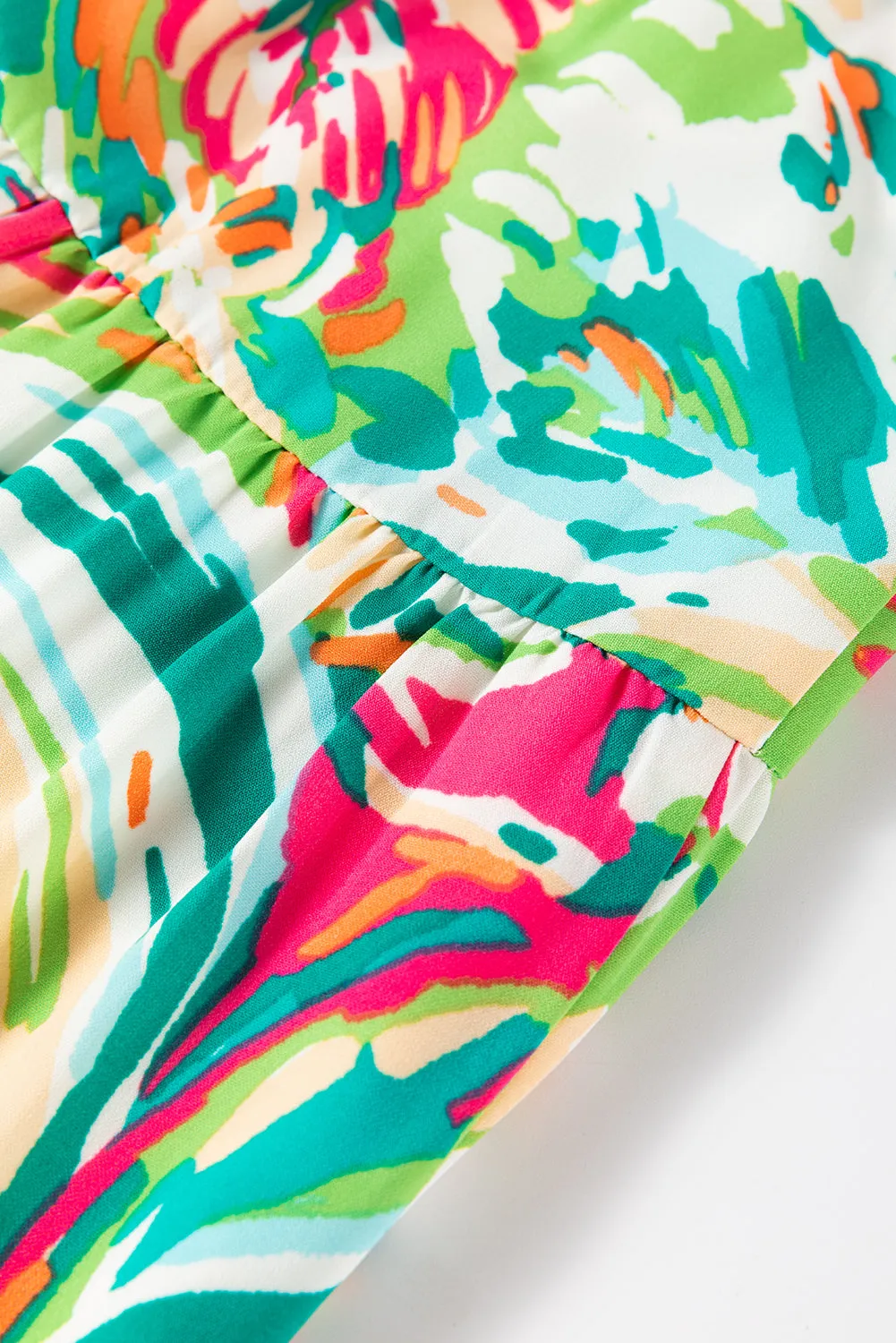 KaleaBoutique Abstract Printed High Waist Tiered Maxi Skirt