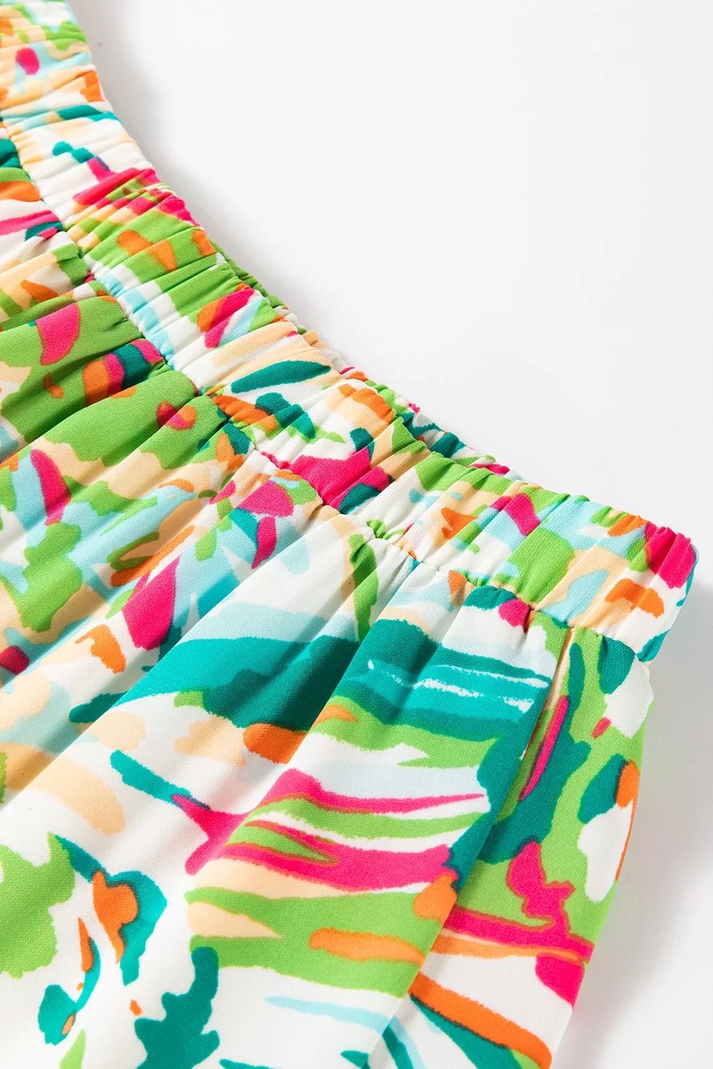 KaleaBoutique Abstract Printed High Waist Tiered Maxi Skirt