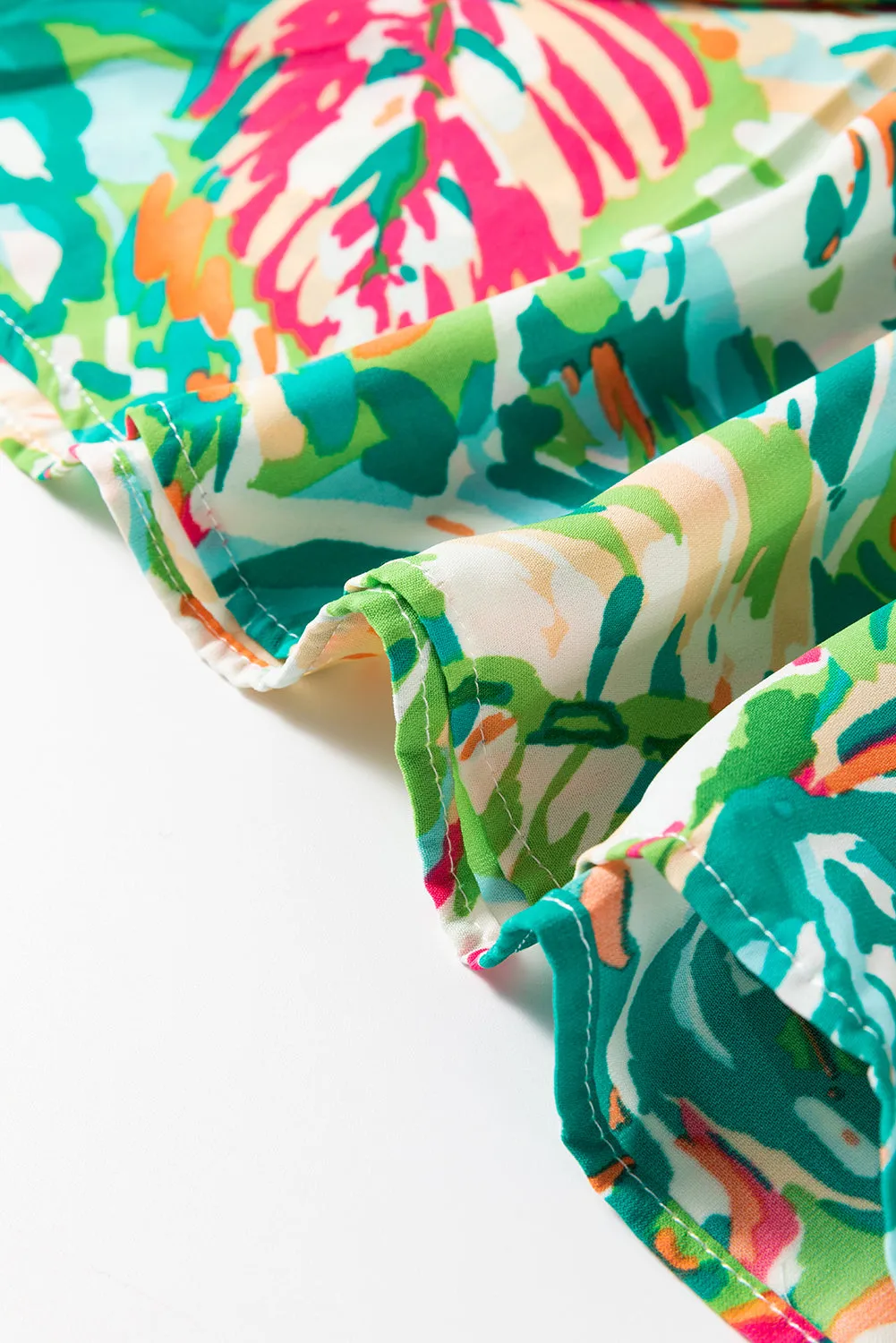 KaleaBoutique Abstract Printed High Waist Tiered Maxi Skirt