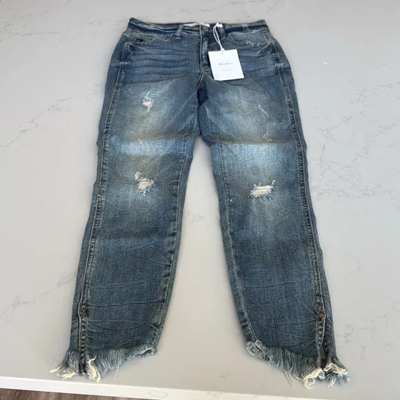 KanCan Light Wash Distressed Skinny Jeans Size 5
