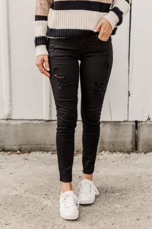 KanCan Low-Rise Distressed Jeans- Madison Wash