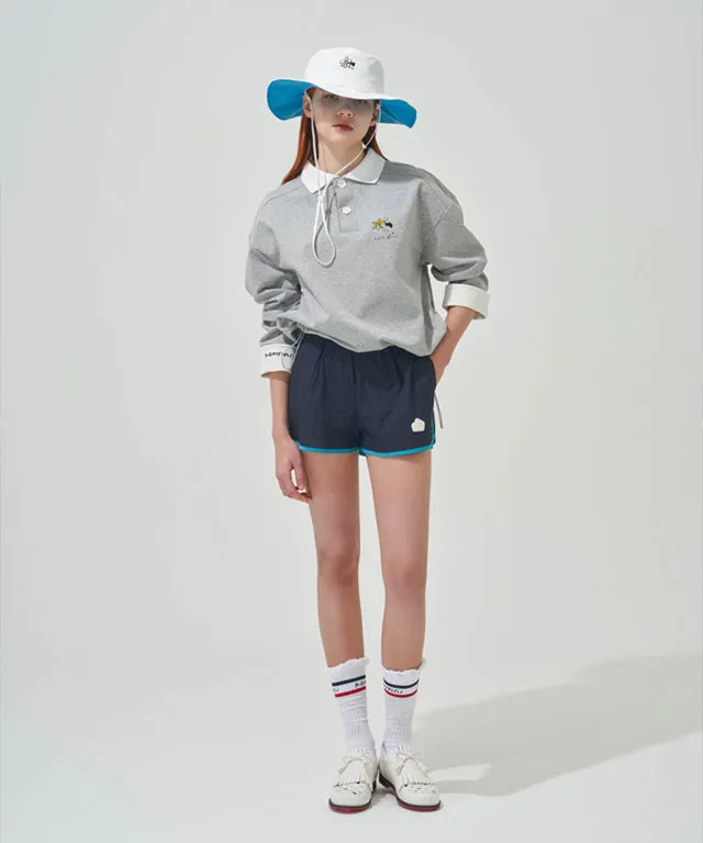 KANDINI Color Block Set-up Pants - Navy
