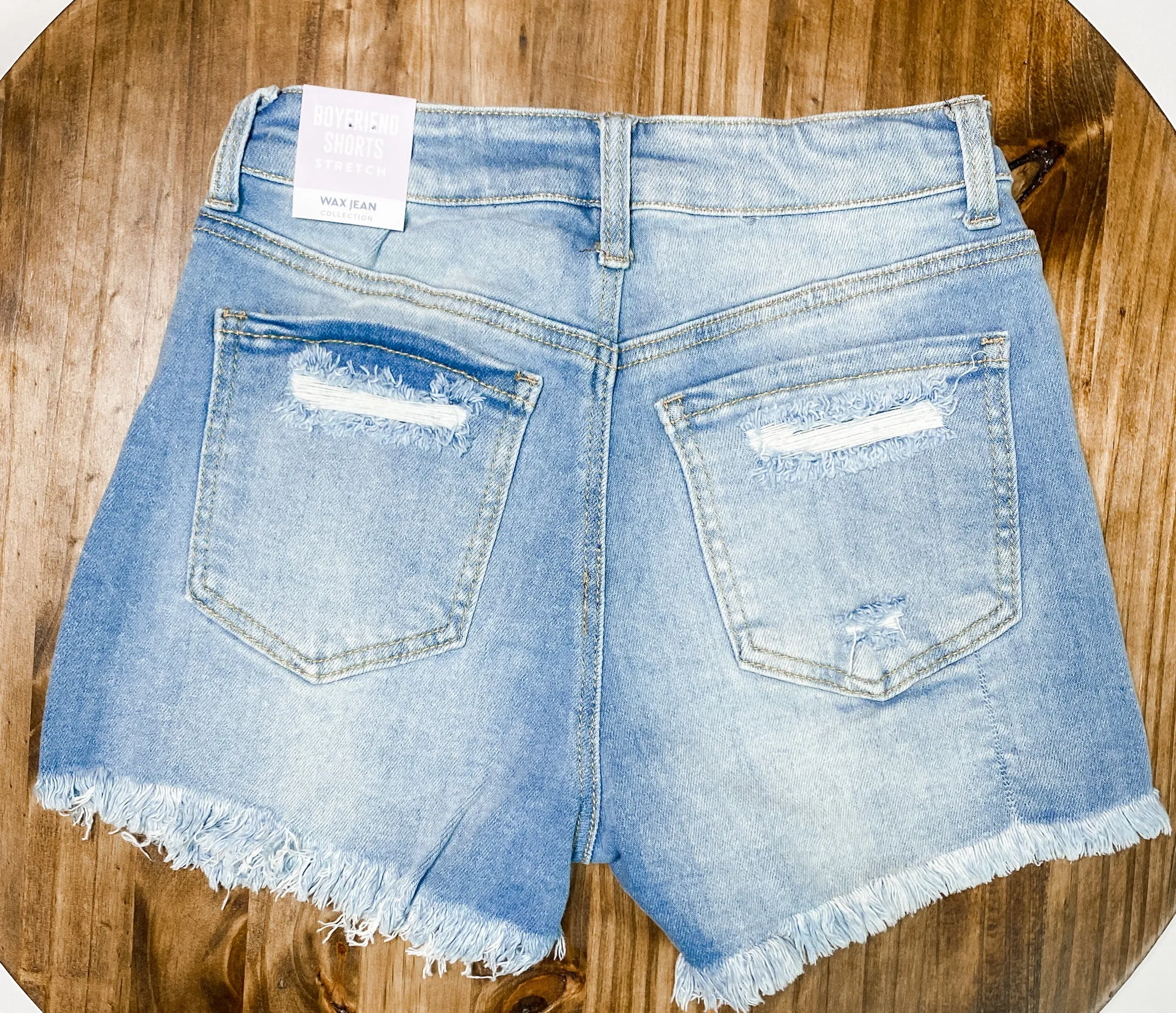 Kayla Distressed Denim Shorts