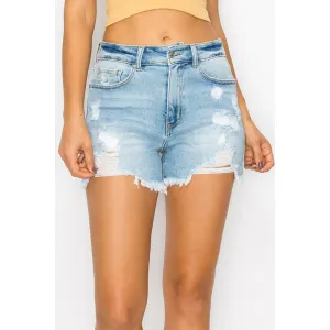 Kayla Distressed Denim Shorts