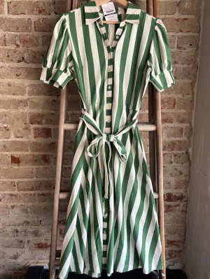 Kelly Green Stripe Dress