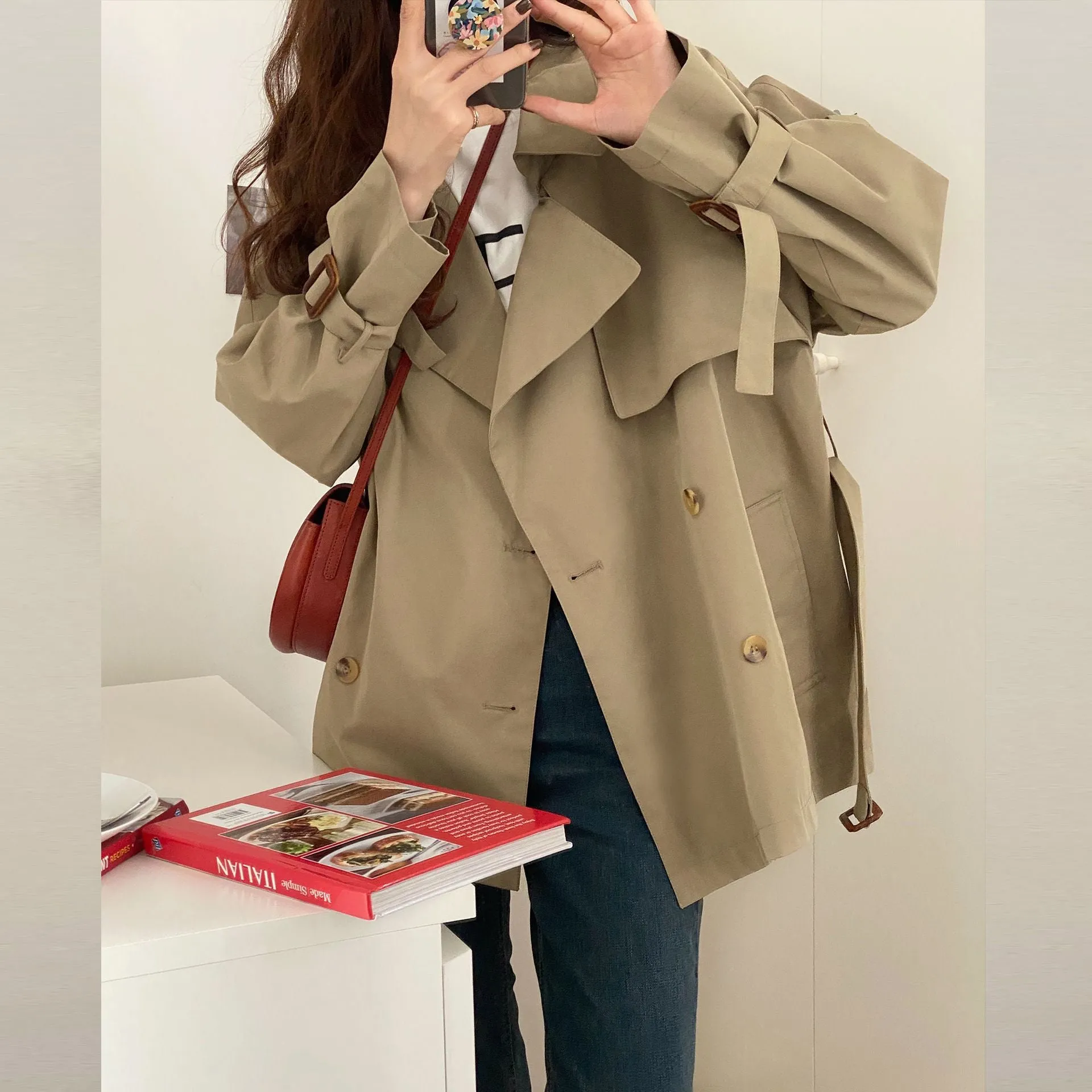 Khaki Trench Coat for Women