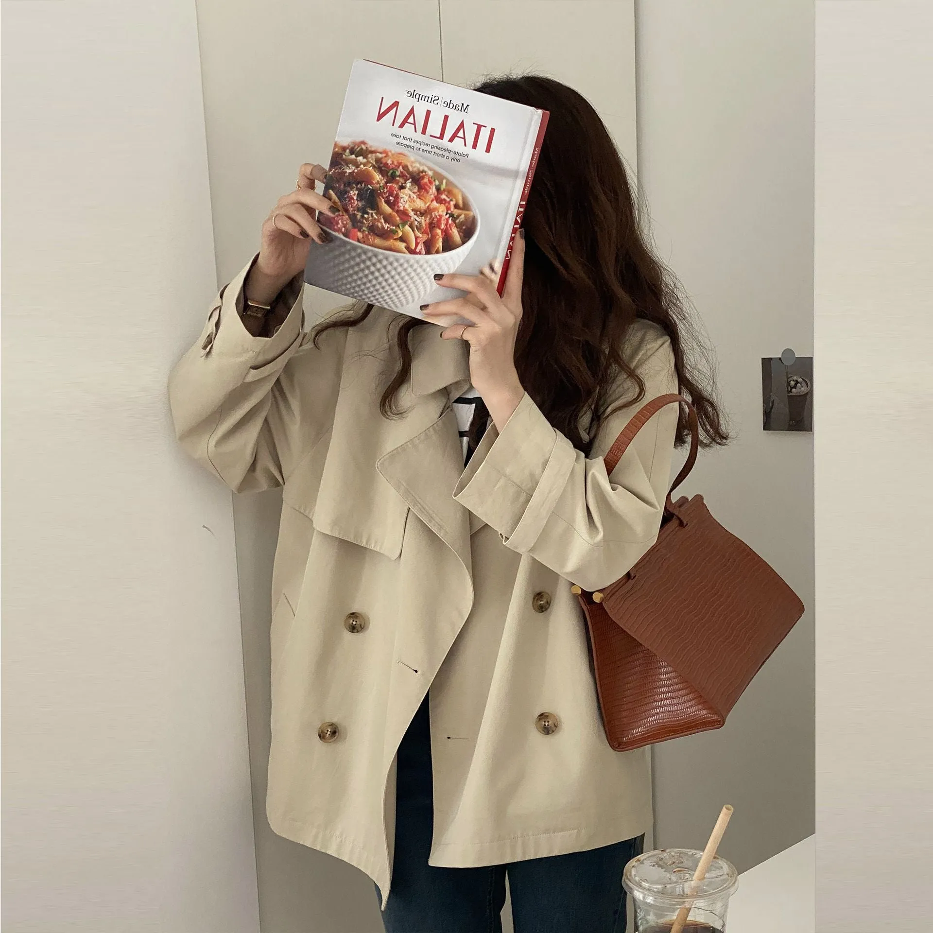 Khaki Trench Coat for Women