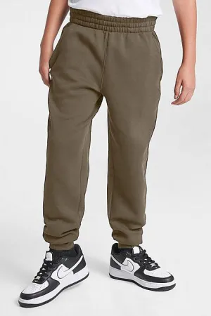 Kids Solid Unisex Sweat pants (terry) Brown