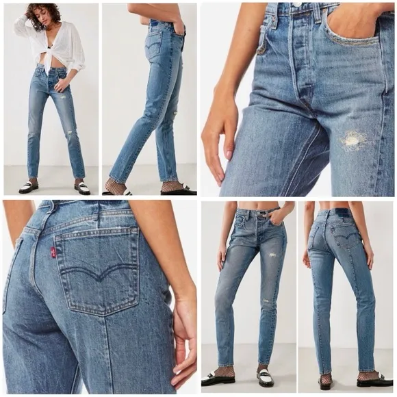 Levi’s Altered 501 Skinny Jeans in Moody Blues
