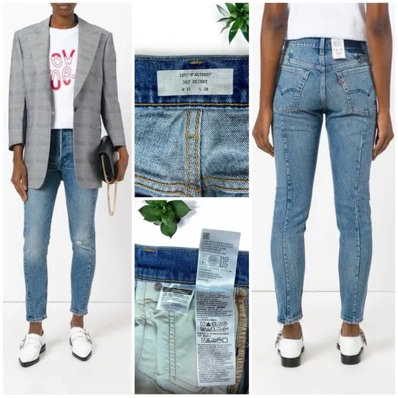 Levi’s Altered 501 Skinny Jeans in Moody Blues