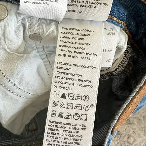 Levi's Wedgie Icon Fit Distressed Jeans in Athens Sleep sz 26