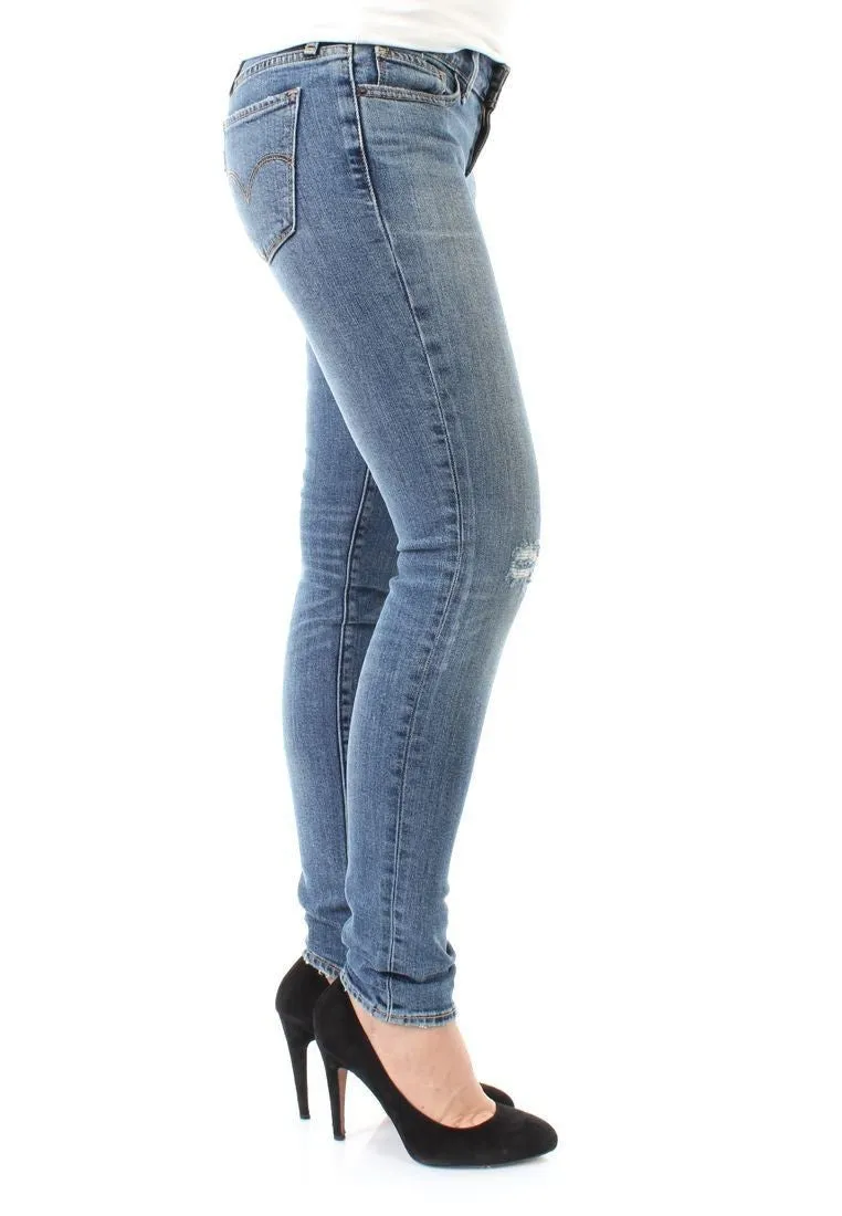 Levi's Womens 711 Skinny 0010 Star Gaze Wash Slim Skinny Stretch Denim Jeans Size 33 X 34