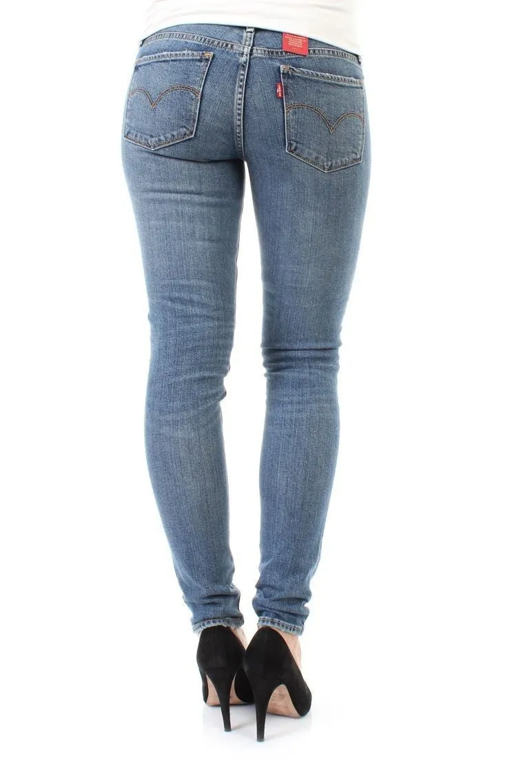 Levi's Womens 711 Skinny 0010 Star Gaze Wash Slim Skinny Stretch Denim Jeans Size 33 X 34
