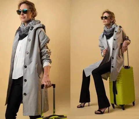 Lunara - Stylish Belted Trench Coat