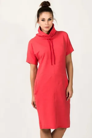 Luxurious Knitted Turtleneck Sweatshirt Dress