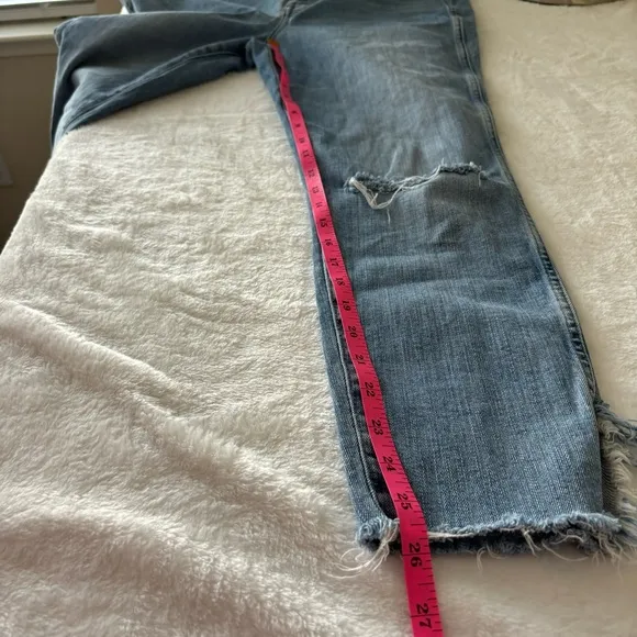 Madewell 10” High Rise Skinny Crop Jeans Distressed, Size 31
