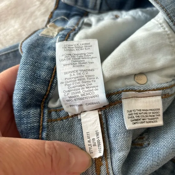 Madewell 10” High Rise Skinny Crop Jeans Distressed, Size 31
