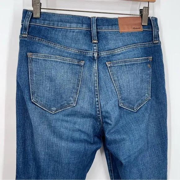 Madewell 10&quot; High-Rise Skinny Jeans Cutout Distressed  Tulip Hem