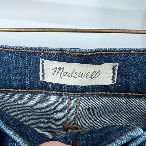 Madewell 10&quot; High-Rise Skinny Jeans Cutout Distressed  Tulip Hem