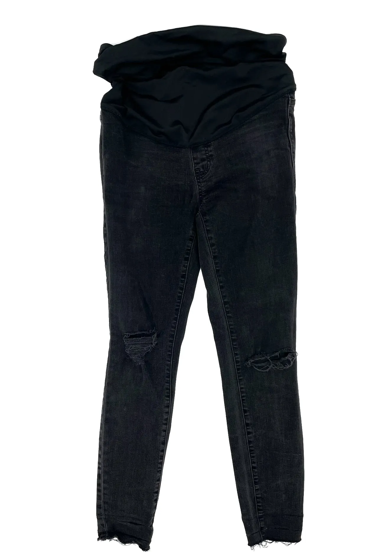 Madewell black distressed “skinny” maternity jeans - 26 small
