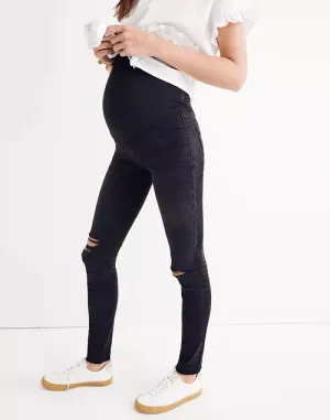 Madewell black distressed “skinny” maternity jeans - 26 small