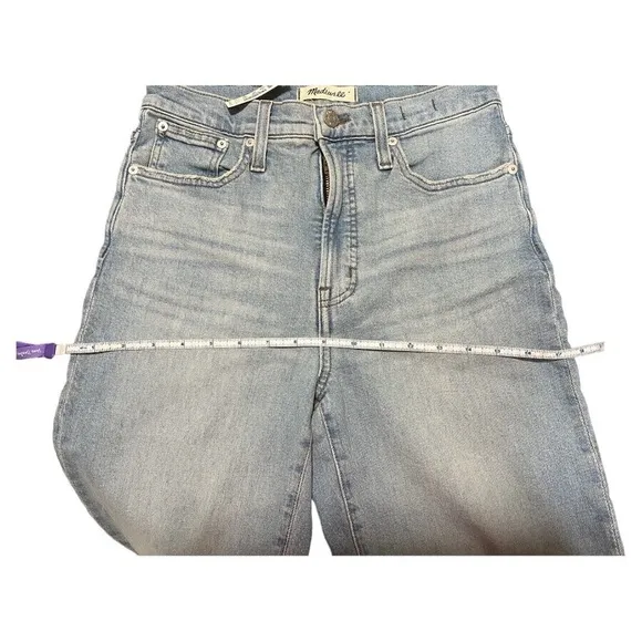 Madewell The Perfect Vintage Straight Jean Knee-Rip Edition Size 26