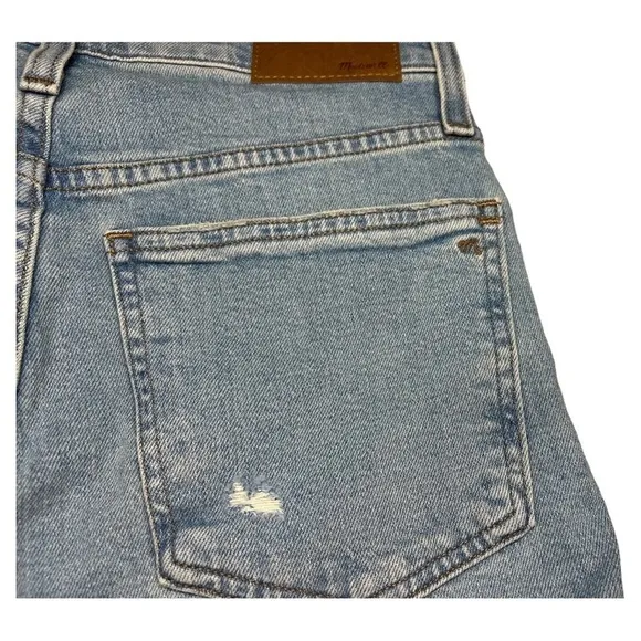 Madewell The Perfect Vintage Straight Jean Knee-Rip Edition Size 26