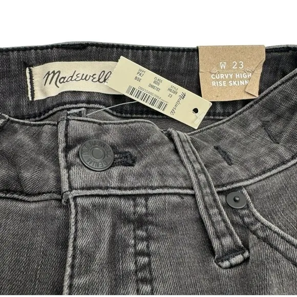 Madewell Women's Curvy High-Rise Skinny Jeans | Standard | Black Sea | 23