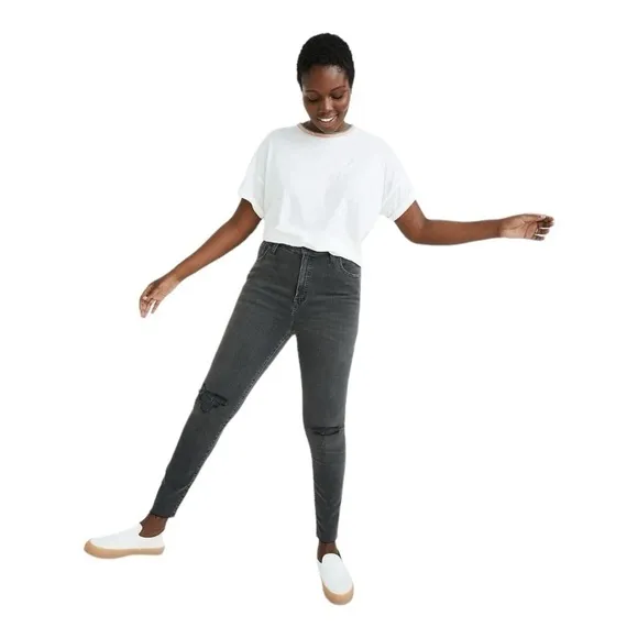 Madewell Women's Curvy High-Rise Skinny Jeans | Standard | Black Sea | 23