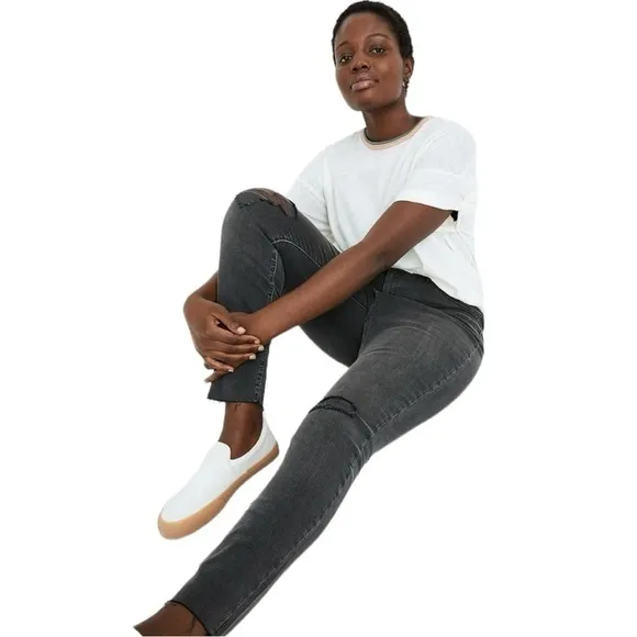 Madewell Women's Curvy High-Rise Skinny Jeans | Standard | Black Sea | 23