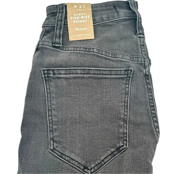 Madewell Women's Curvy High-Rise Skinny Jeans | Standard | Black Sea | 23
