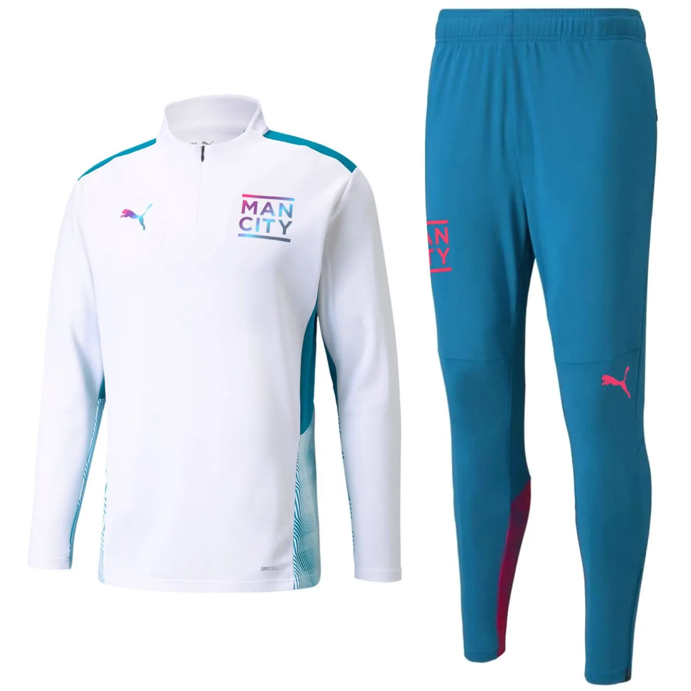 Manchester City white/blue training technical tracksuit 2022 - Puma
