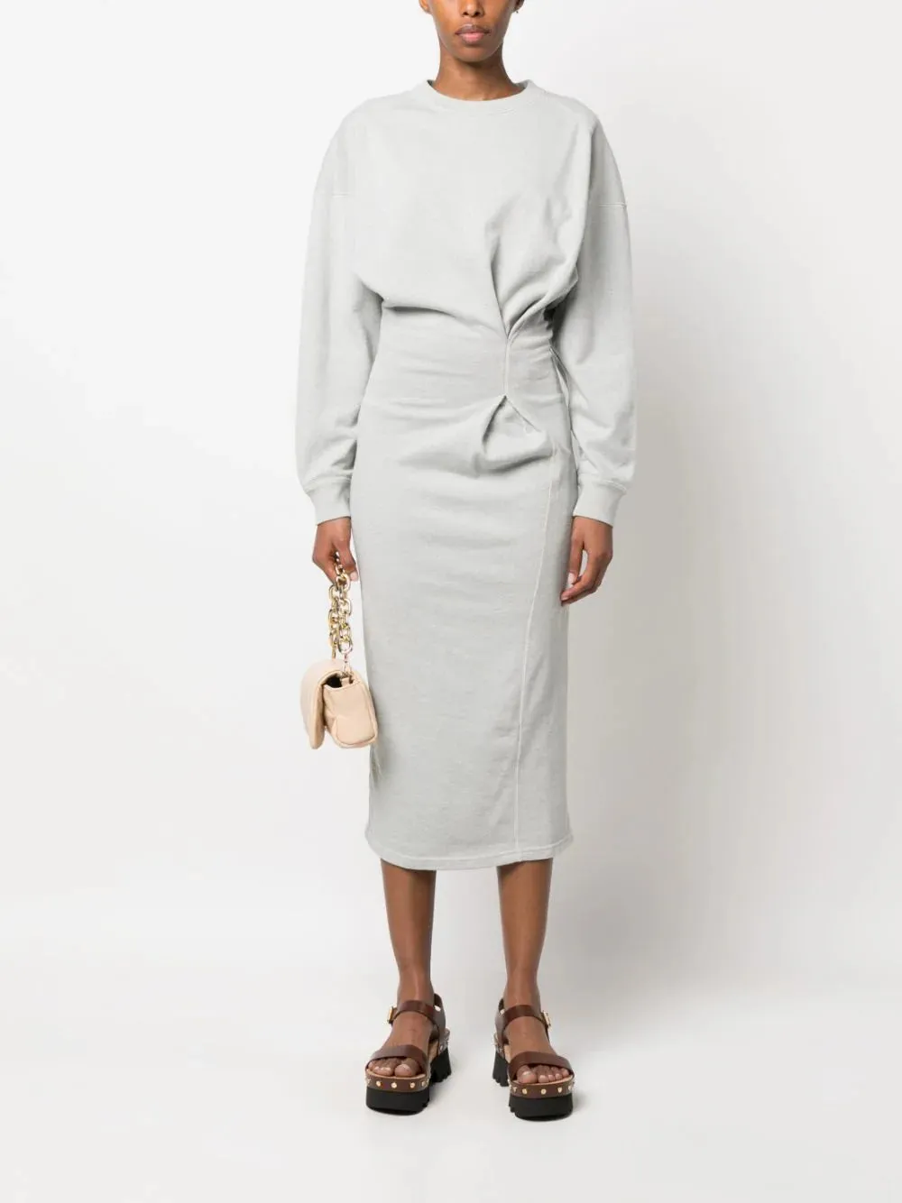 MARANT ÉTOILE
Meg gathered-detail sweatshirt dress