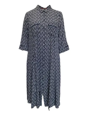 Marina Rinaldi Women's Black Dakar Button Down Viscose Shirt Dress