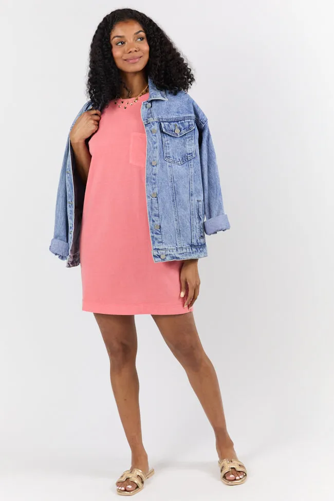 Memories That Last Coral T-Shirt Dress