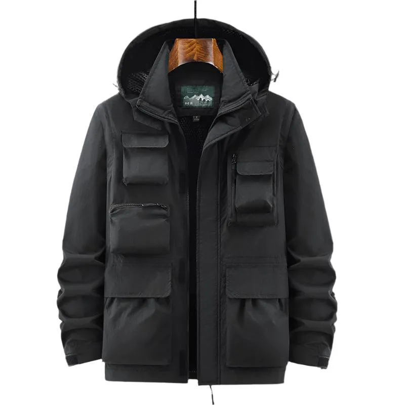 Men Bomber Shell Jacket | Hooded | Windbreaker | Waterproof