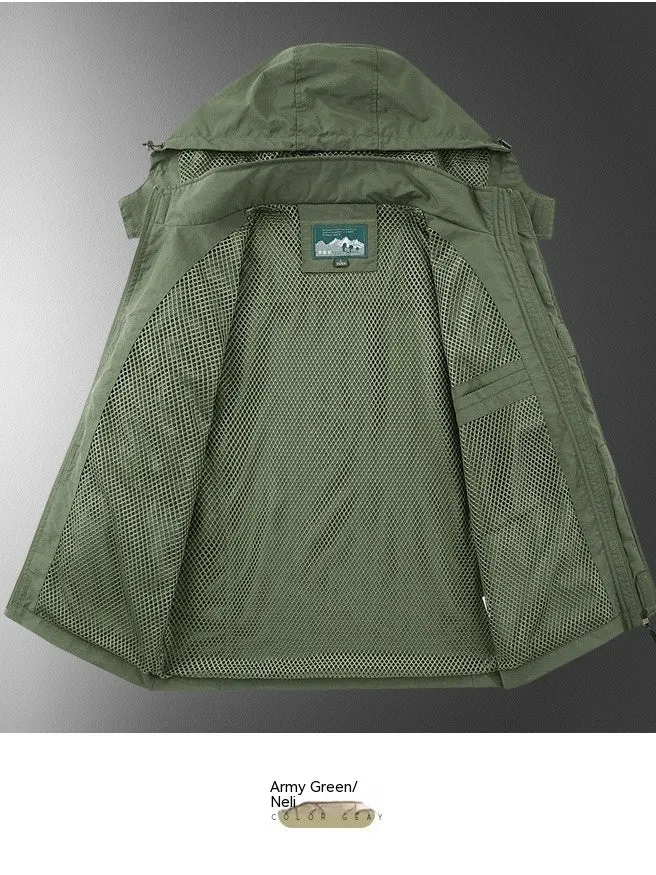 Men Bomber Shell Jacket | Hooded | Windbreaker | Waterproof