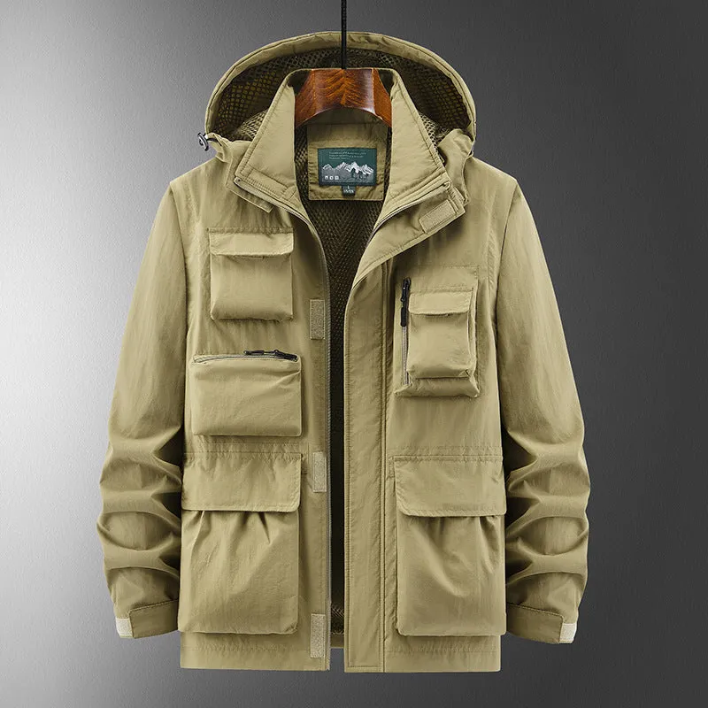 Men Bomber Shell Jacket | Hooded | Windbreaker | Waterproof