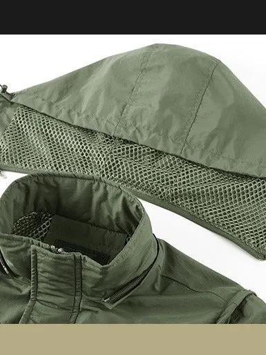 Men Bomber Shell Jacket | Hooded | Windbreaker | Waterproof
