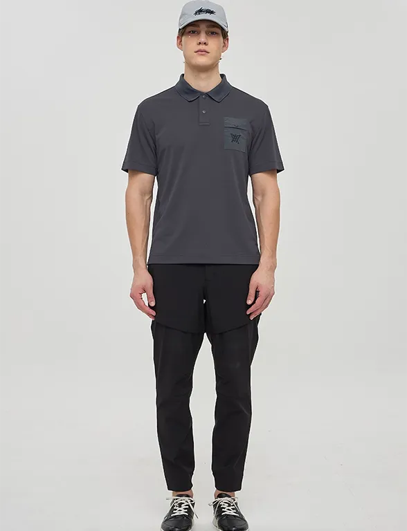 Men Pocket Detail Short T-Shirt - D/Gray