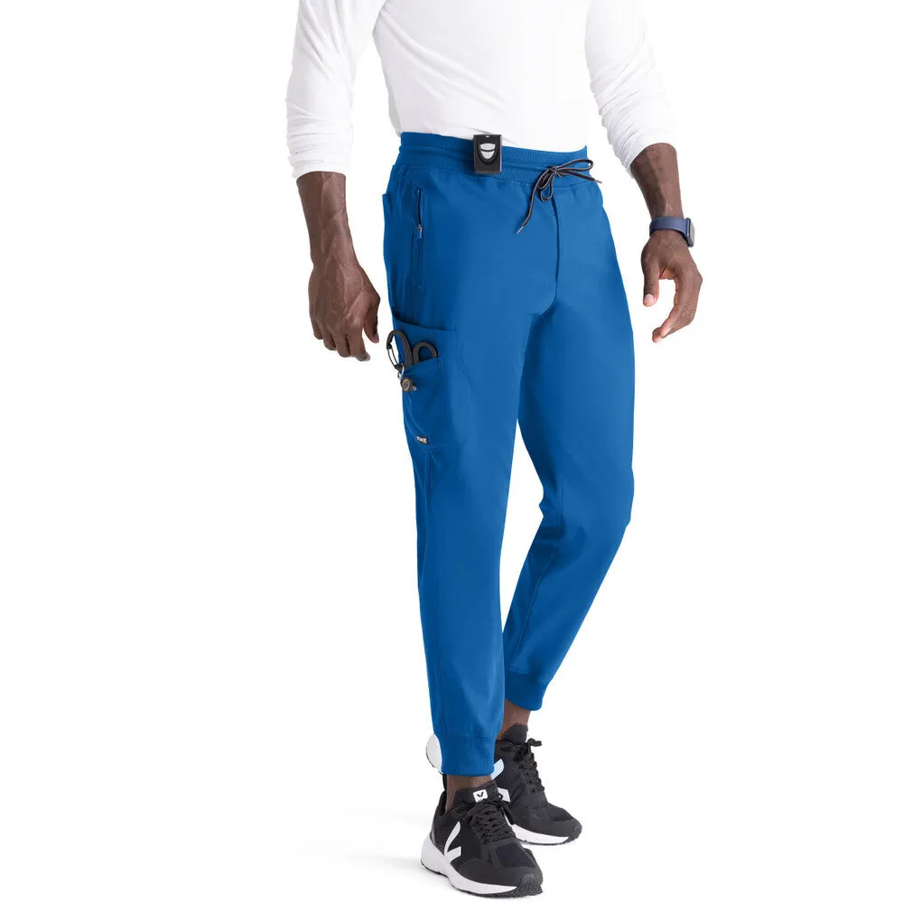 Men's Murphy Jogger Scrub Pant - Greys Anatomy Spandex Stretch Collection / Color - New Royal / Fit - Regular / Sizes - XS, S, M, L, XL, 2XL, 3XL by Barco Uniforms